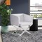Manhattan Comfort Hollywood Lounge Accent Chair in White and Polished Chrome AC050-WH - alternate 5